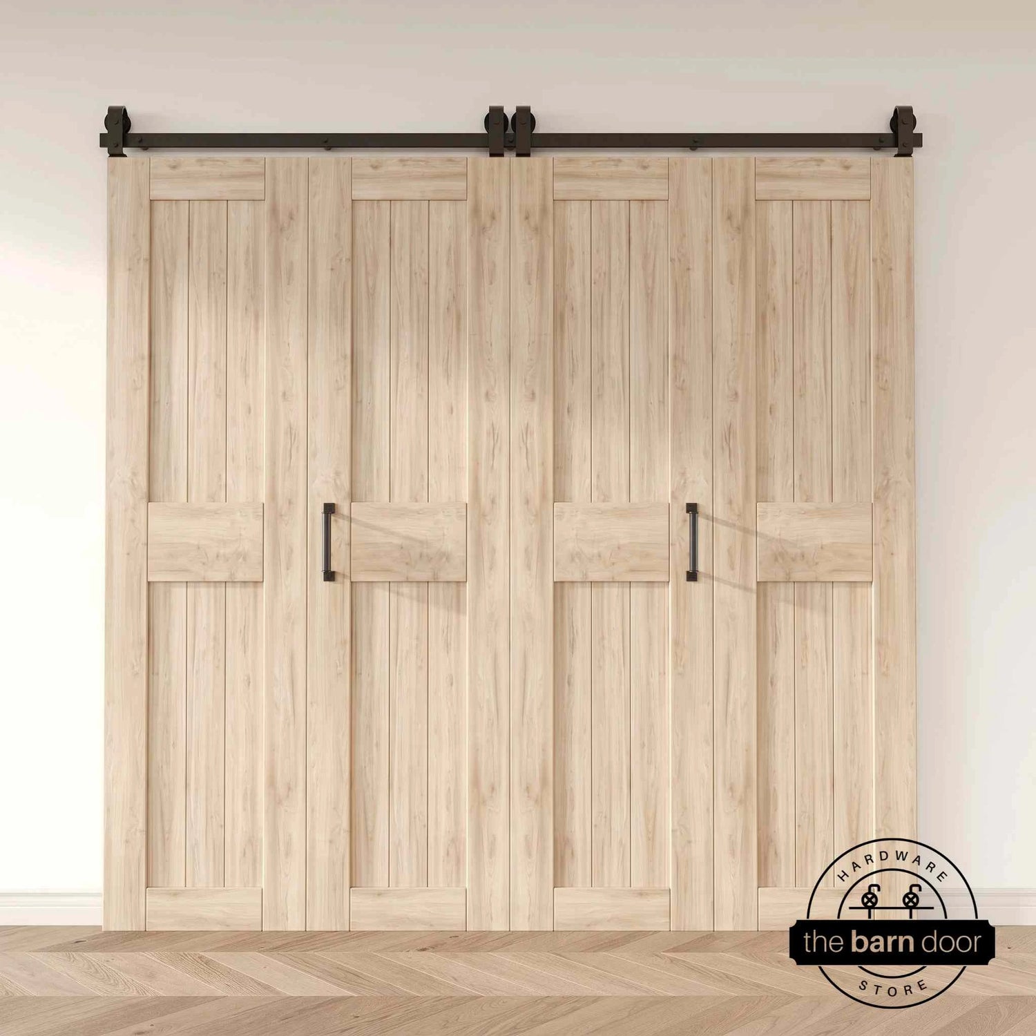 4 Door Bifold Barn Door Hardware Top Mount Closed