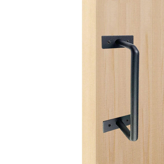 Black 8 Inch Modern Barn Door Handle