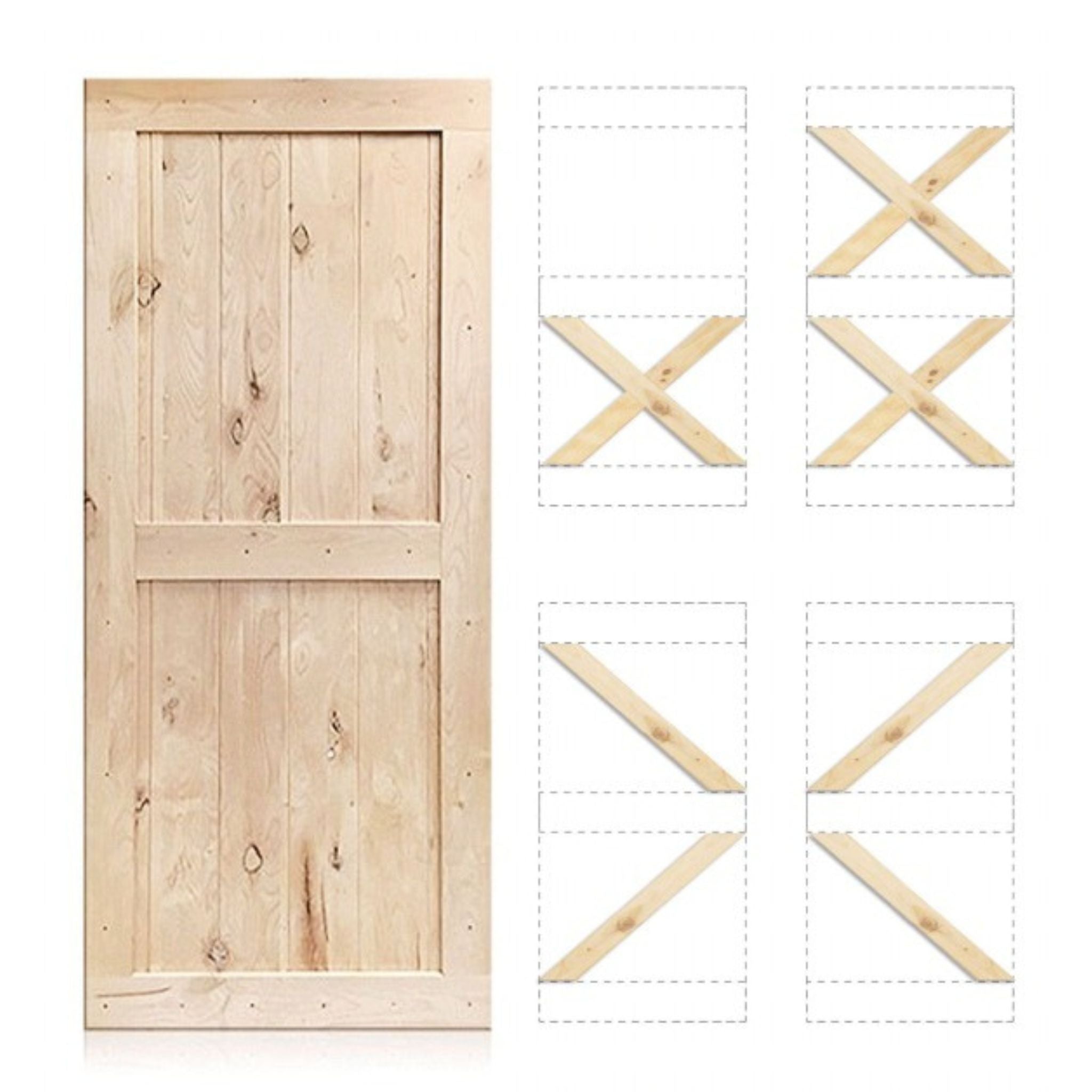 96-Inch Pine Barn Door 