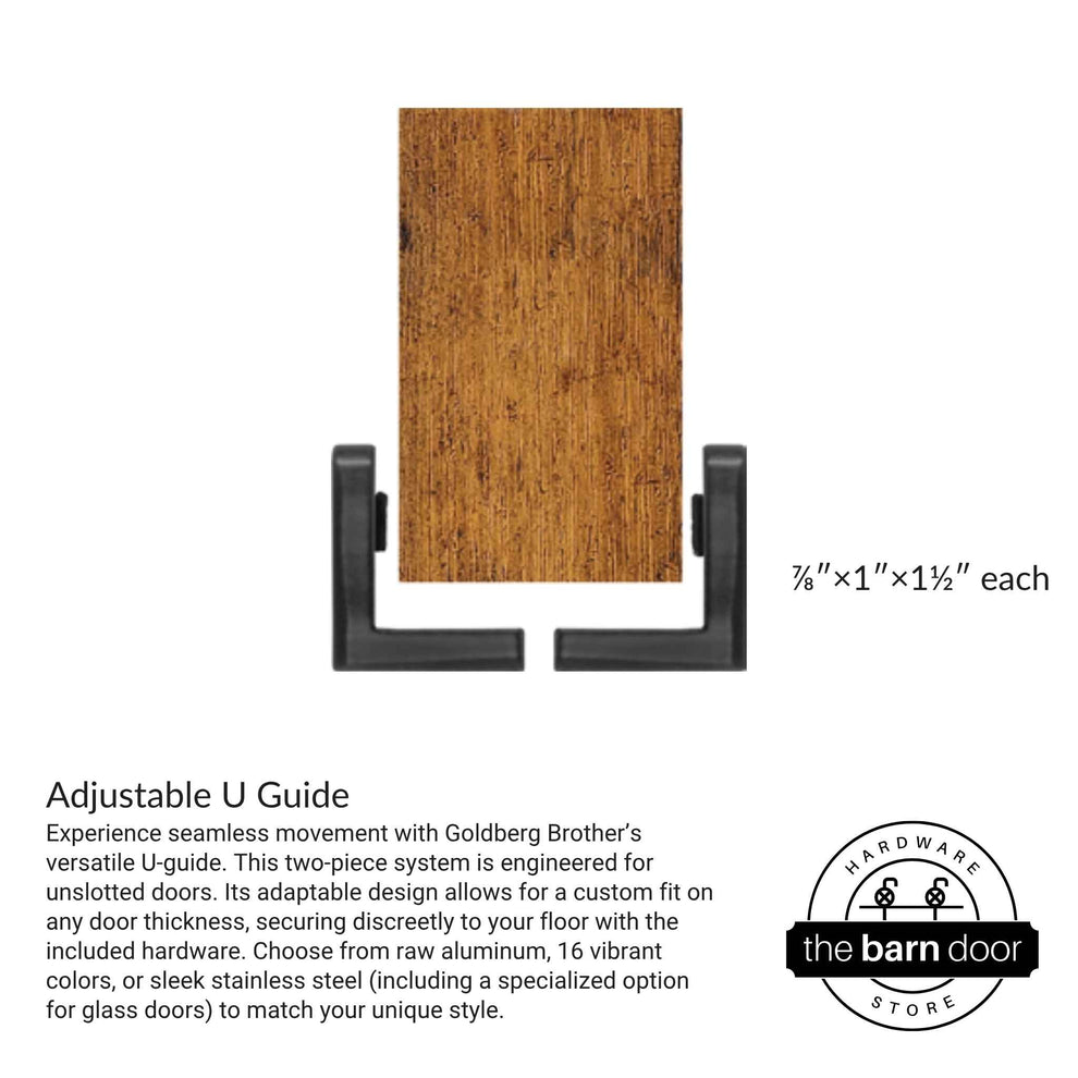 Adjustable Guide Unit Adjustable U Floor Guide | Barn Door | USA Made