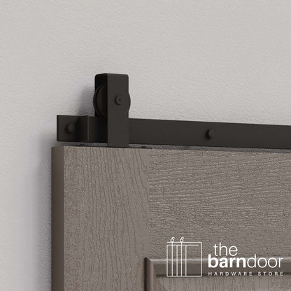 Arch Bronze Flat Top Top Mount Heavy Duty Single Track Barn Door Hardware