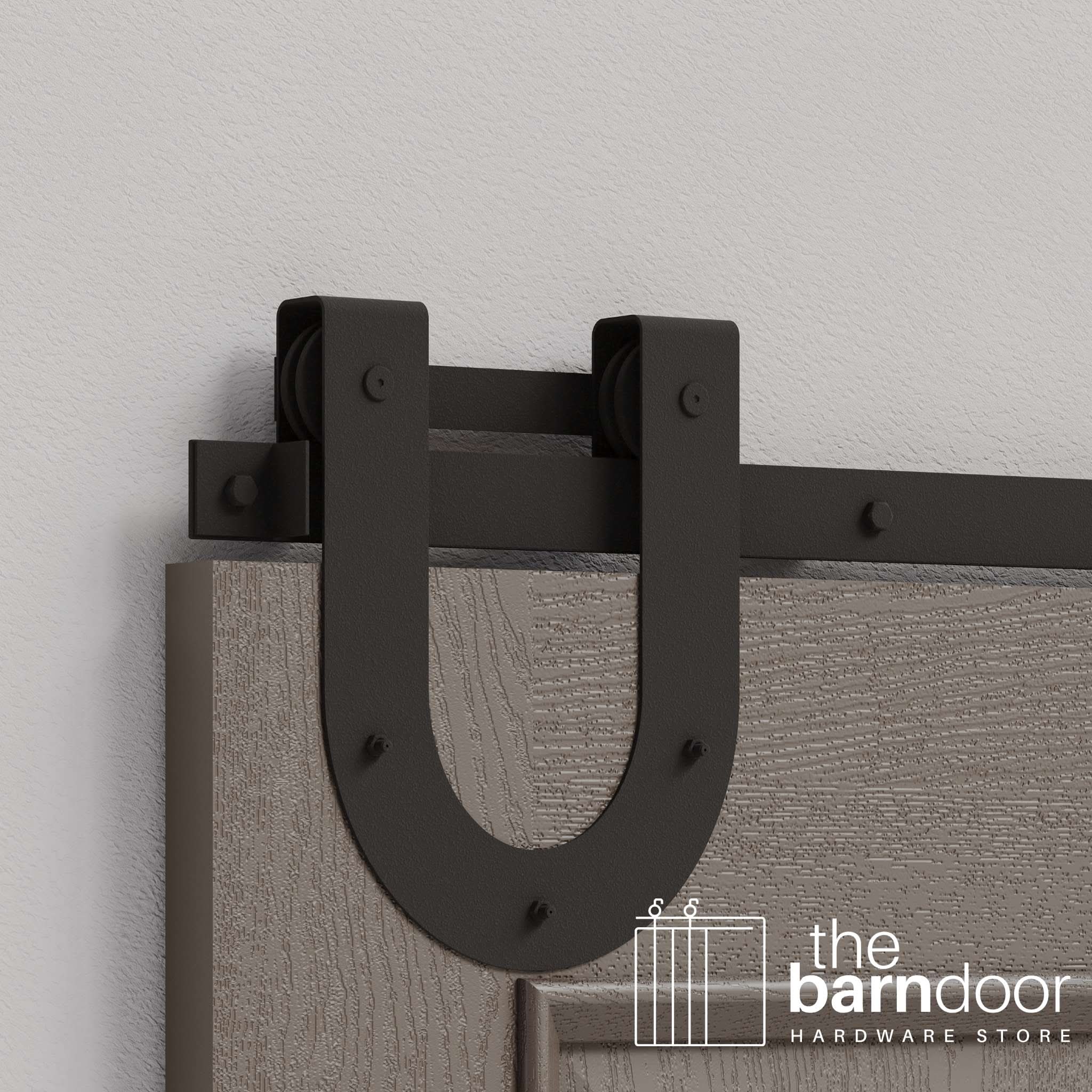 Arch Bronze Horseshoe Heavy Duty Single Track Barn Door Hardware