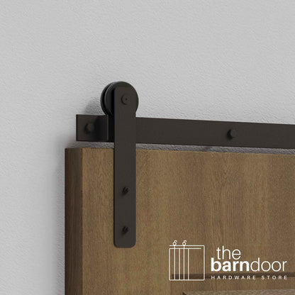 Arch Bronze Straight Strap Single Track Barn Door Hardware