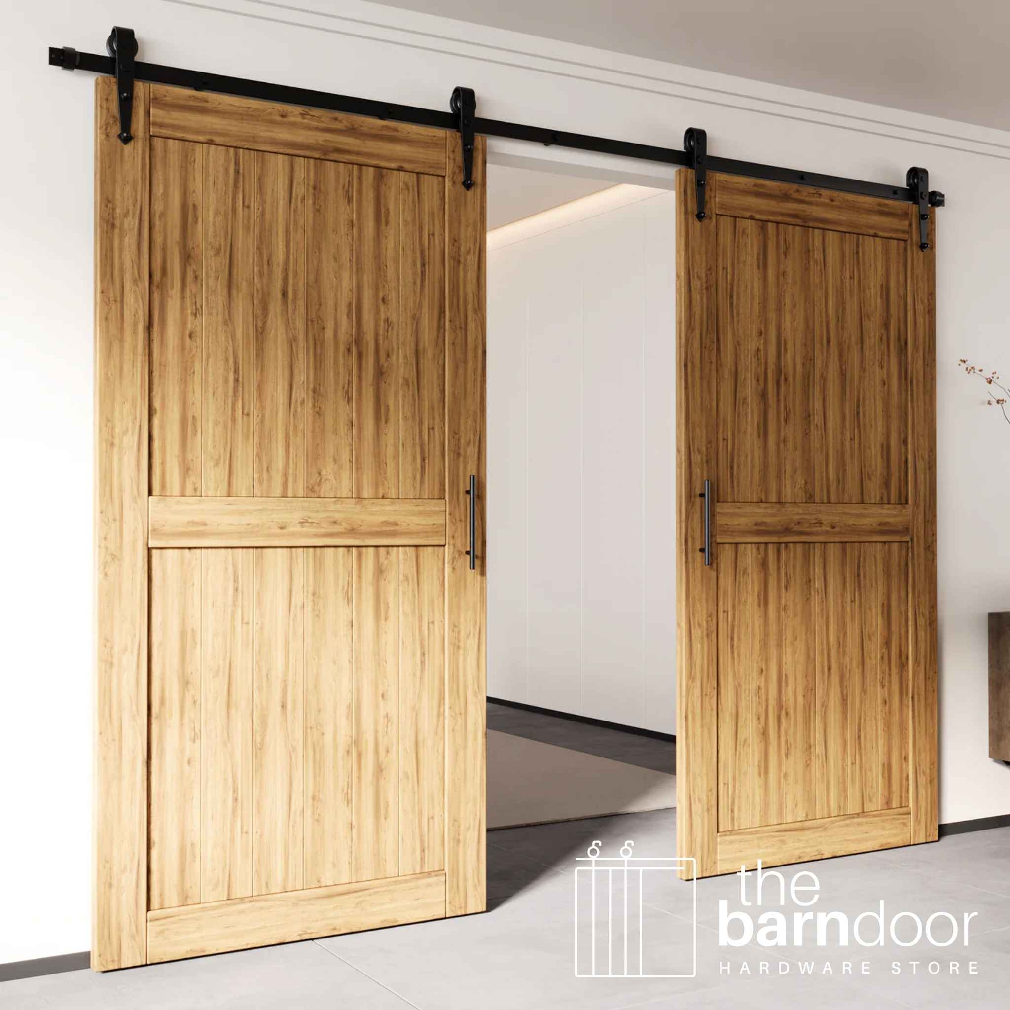 Arrow Black Barn Door Hardware Kit