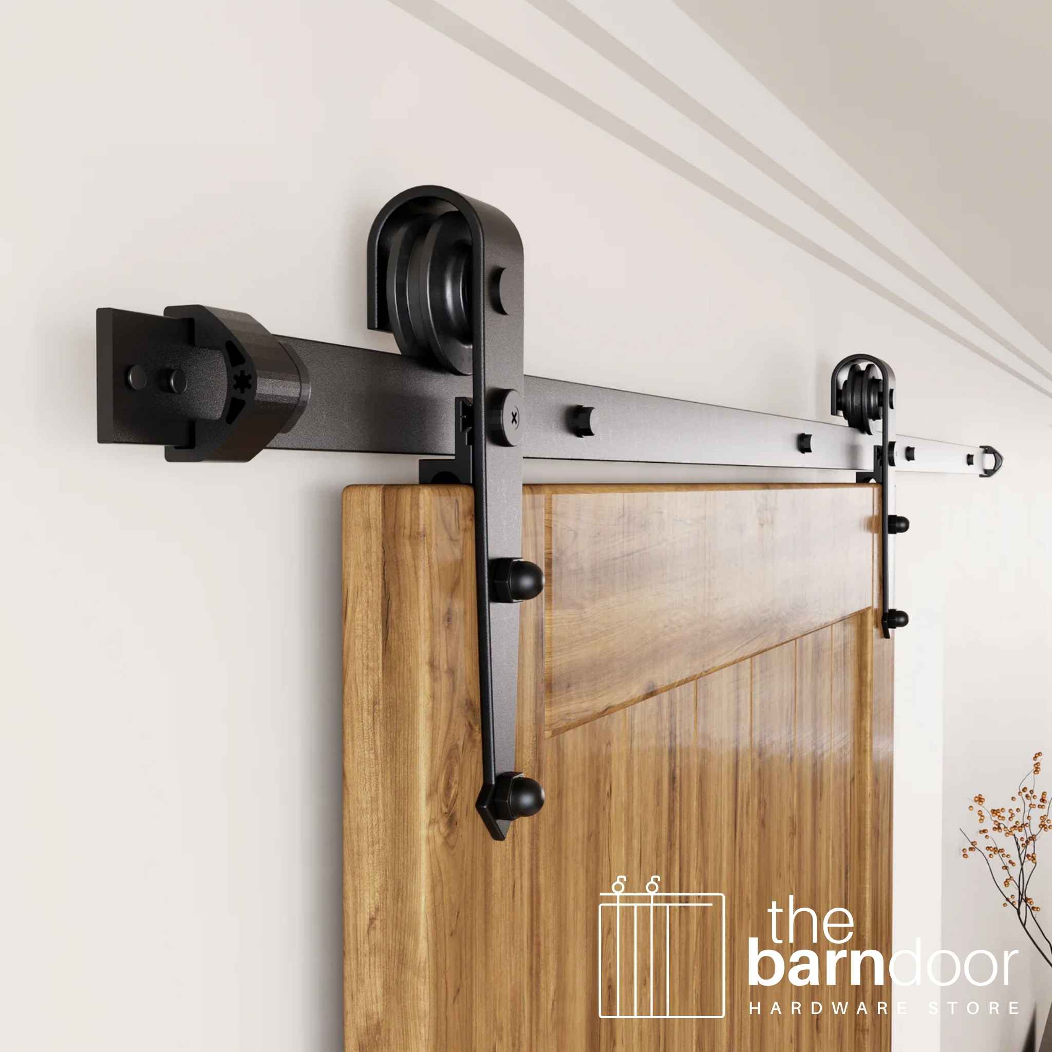 Arrow Black Barn Door Hardware Kit