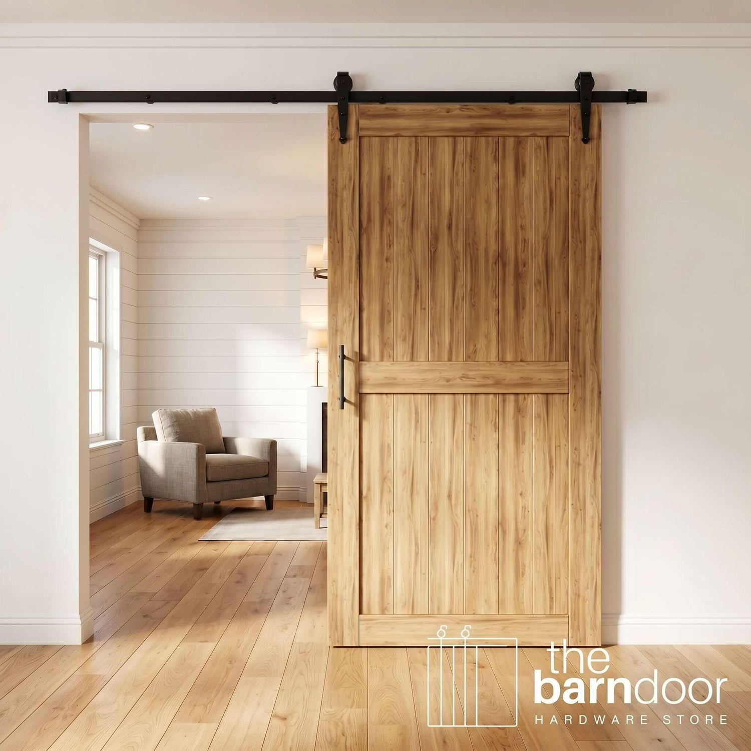 Arrow Black Barn Door Hardware Kit