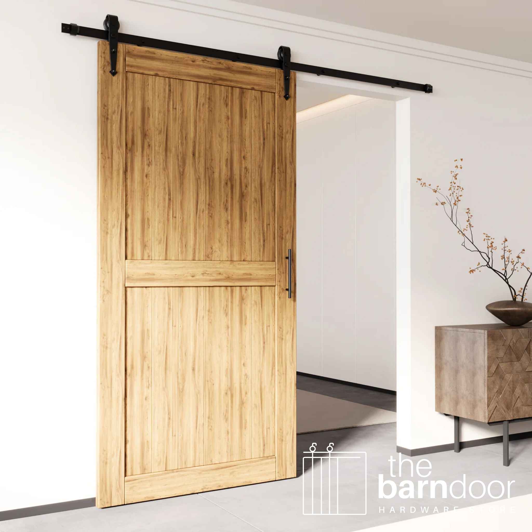 Arrow Black Barn Door Hardware Kit