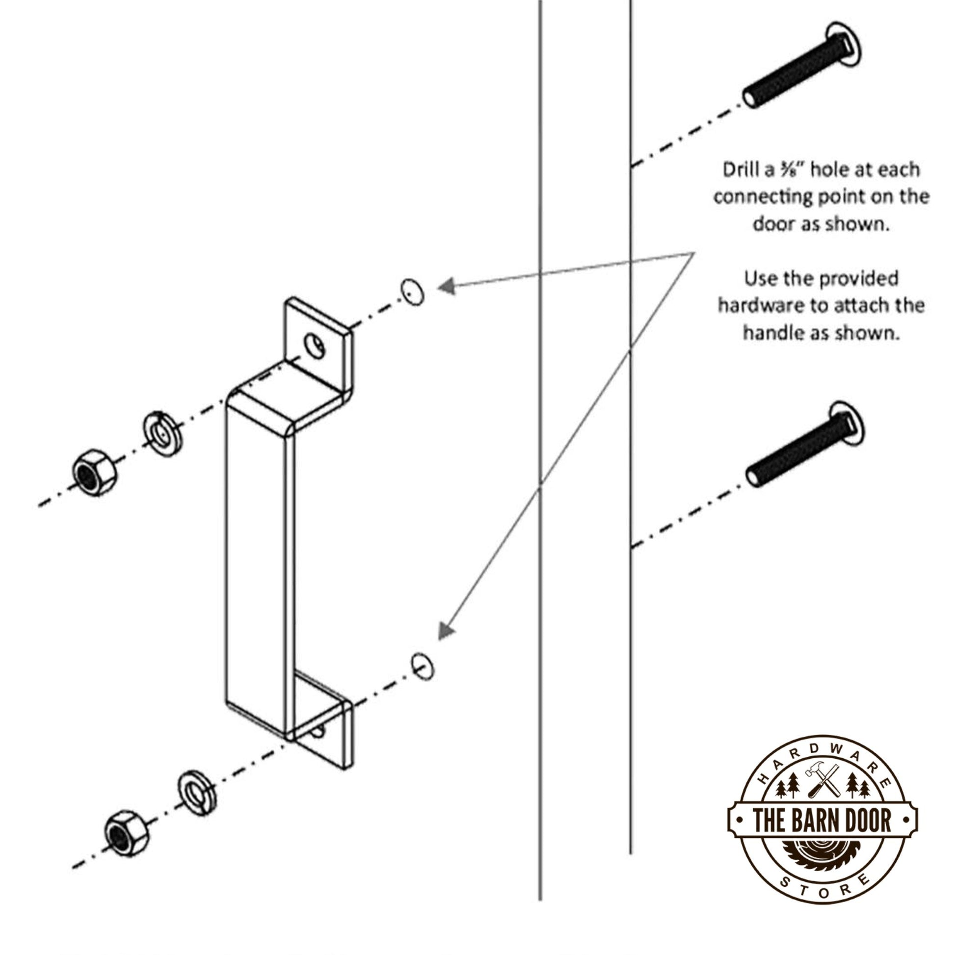 Barn Door Pull Handle Install Image