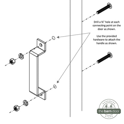 Barn Door Pull Installation Image