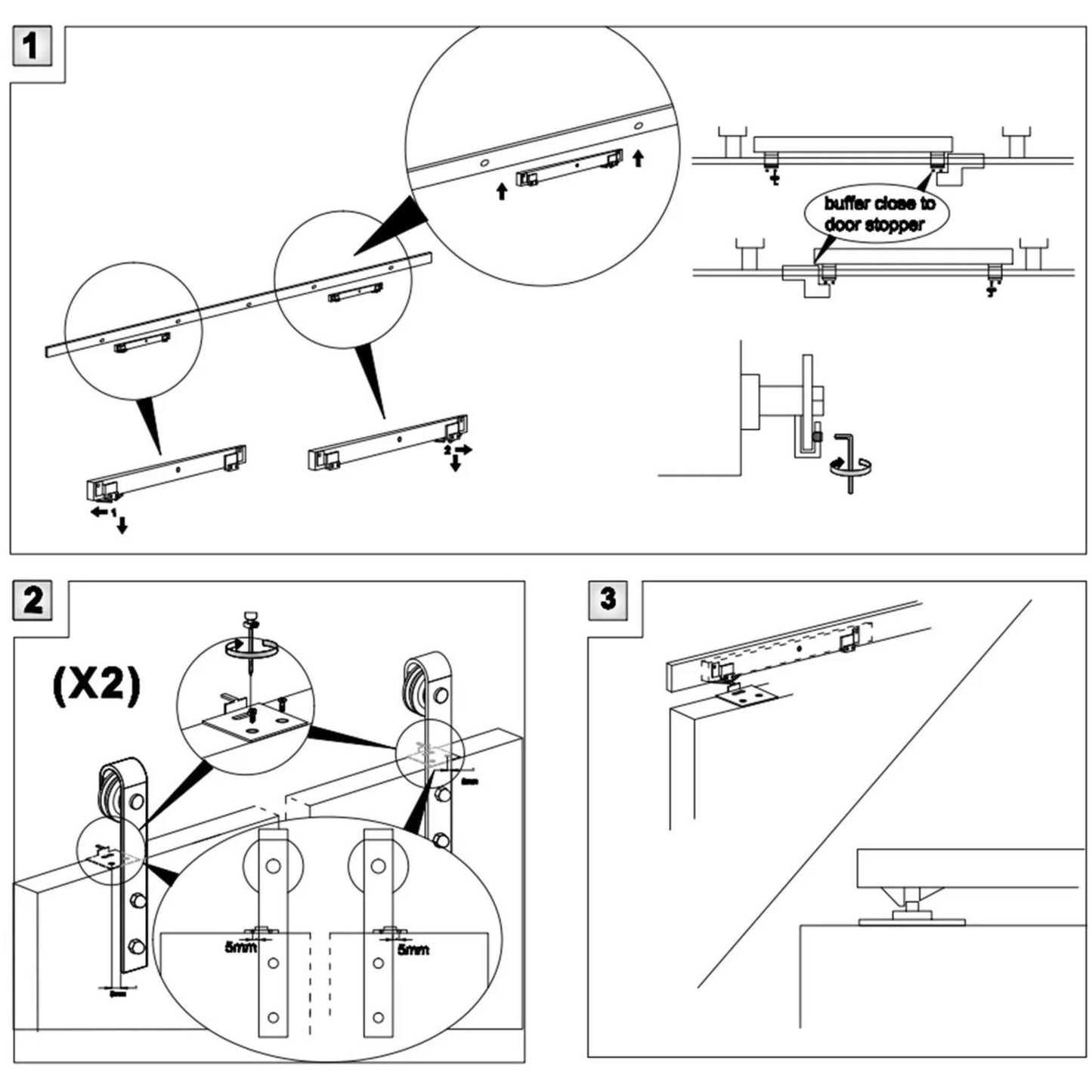 Barn Door Soft Close Mechanism Install Instructions