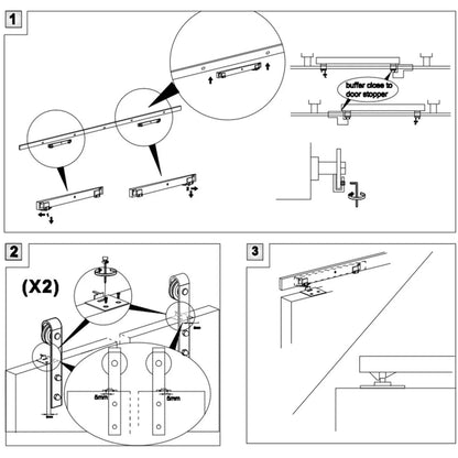 Barn Door Soft Close Mechanism Install Instructions