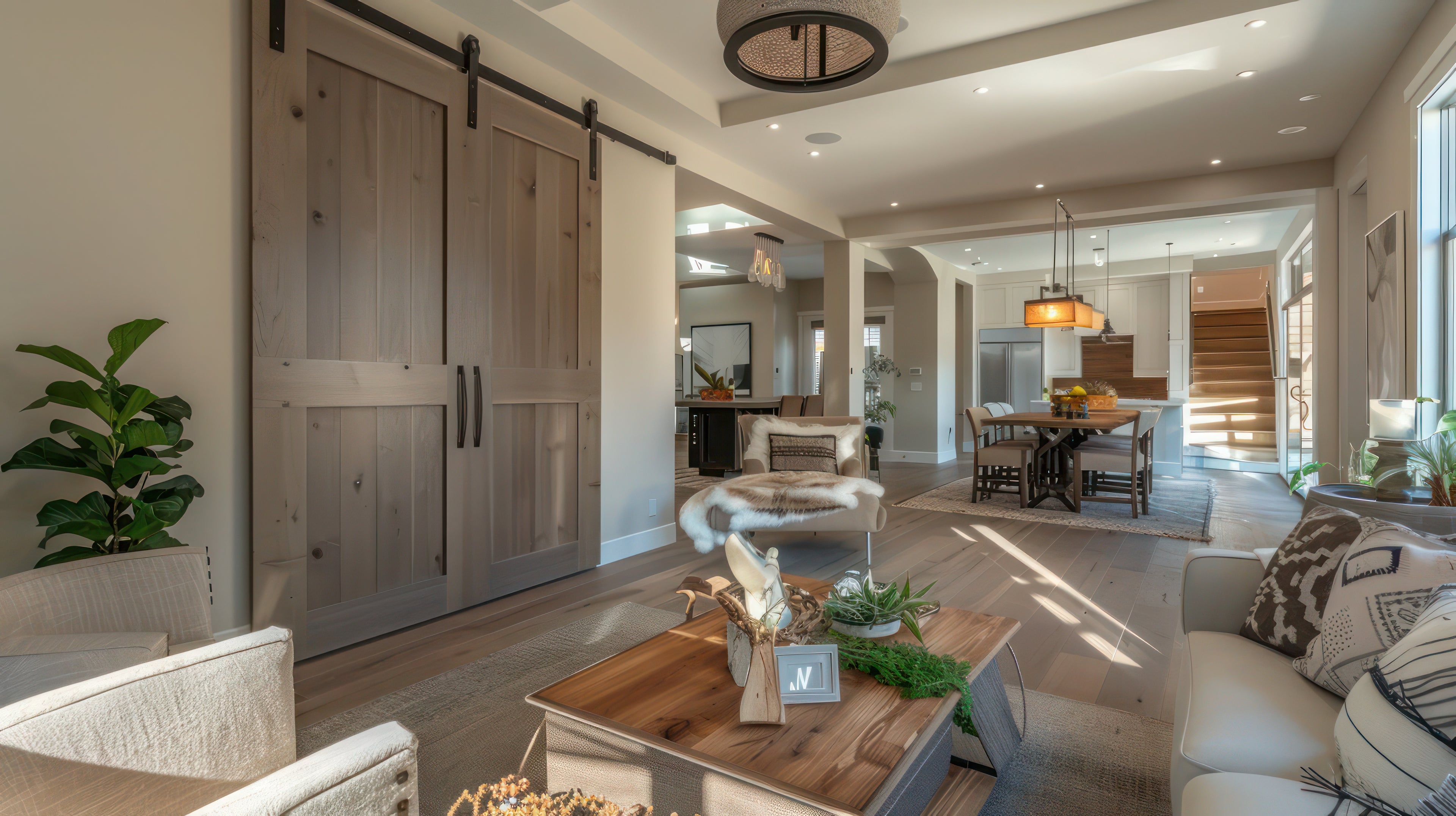 Barn Door in Living Room