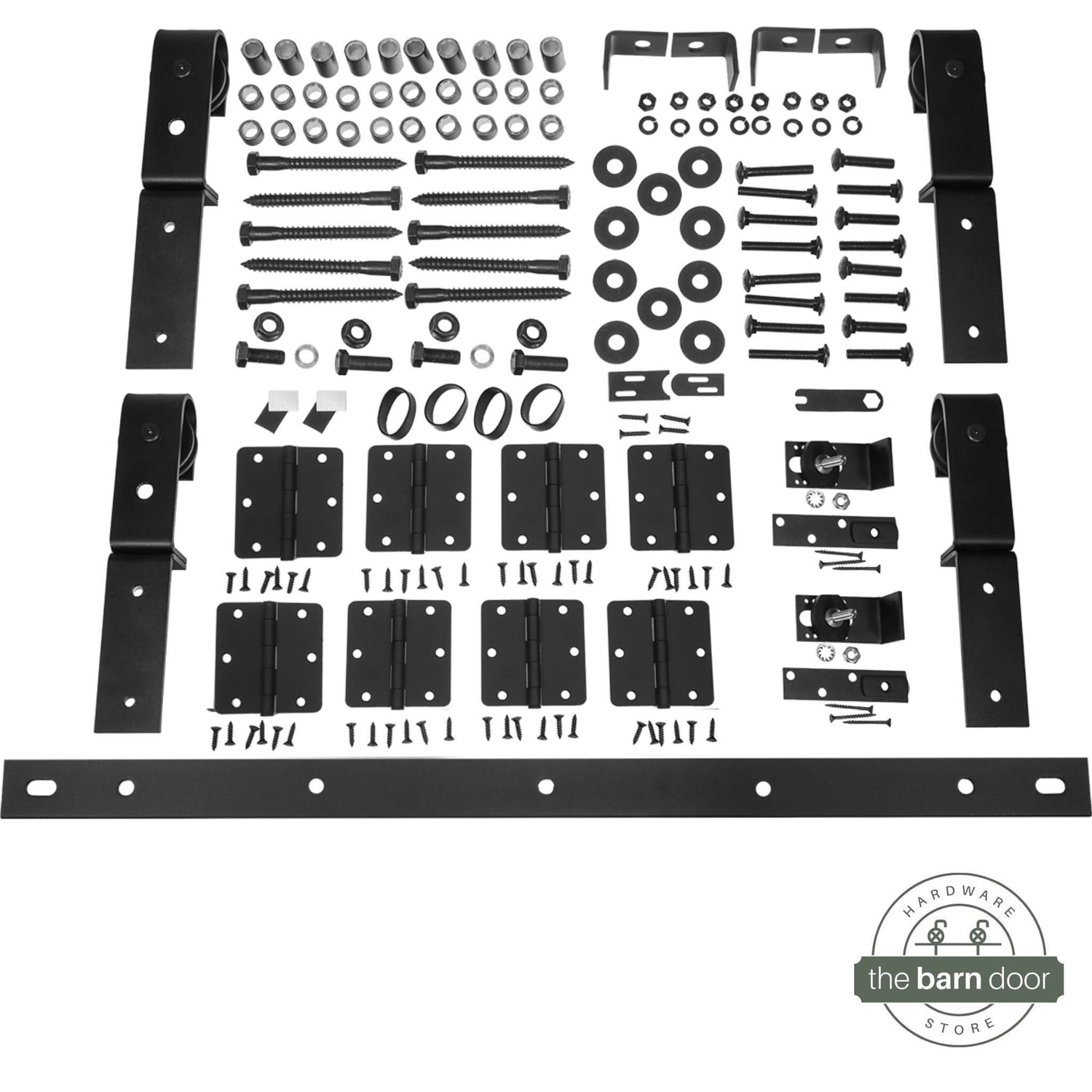 J-Strap Bifold Barn Door Hardware 4 Doors Kit