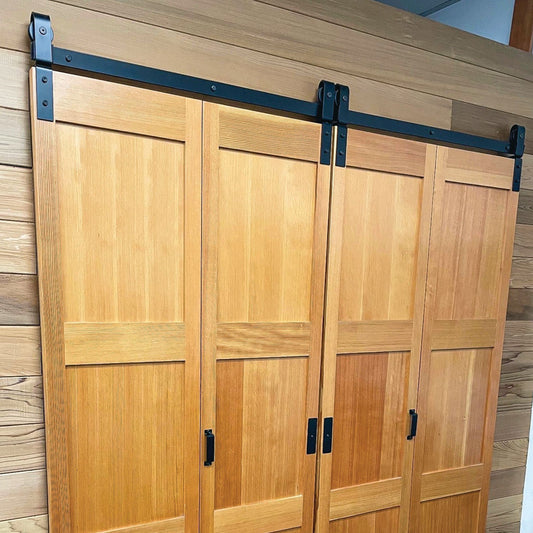 Bifold Barn Door in Stained Wood