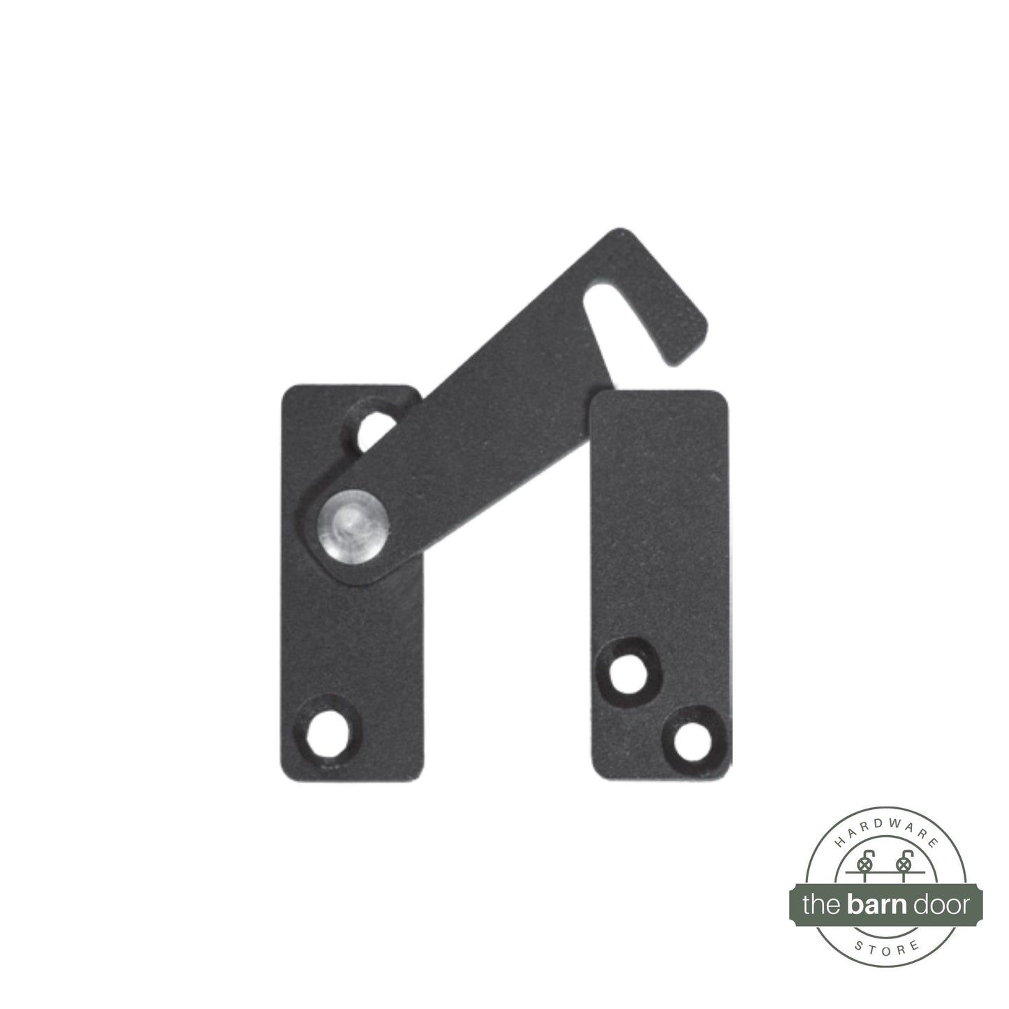 Black Biparting Privacy Latch for Barn Doors