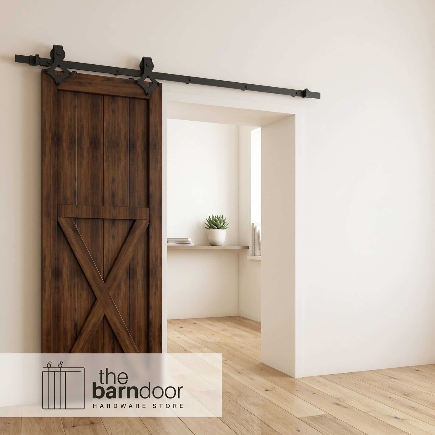 Black Diamond Barn Door Hardware Kit