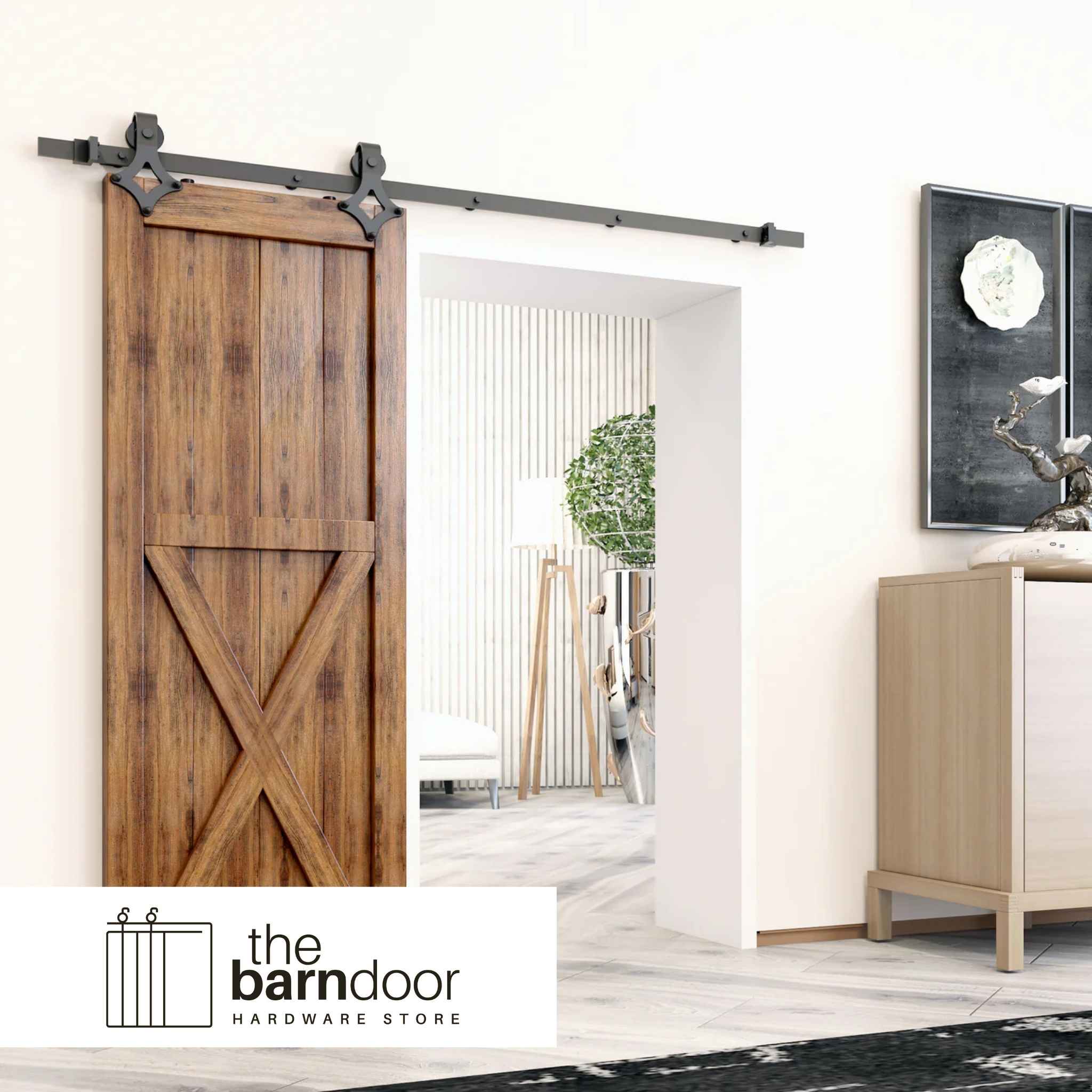 Black Diamond Barn Door Hardware Kit