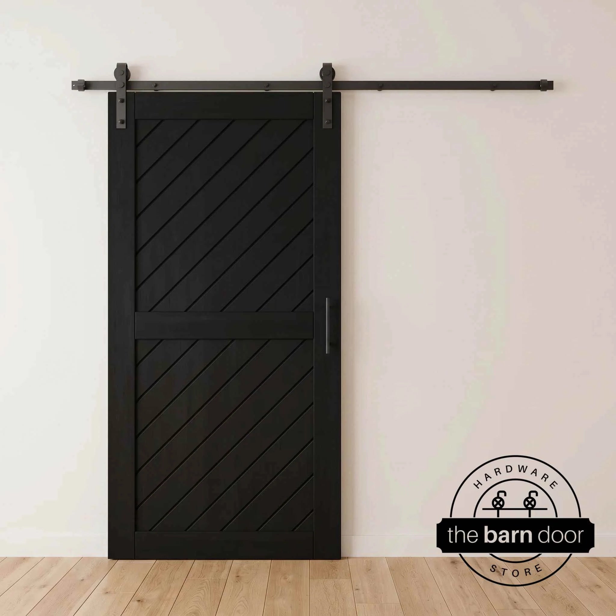 Black Slanted Barn Door