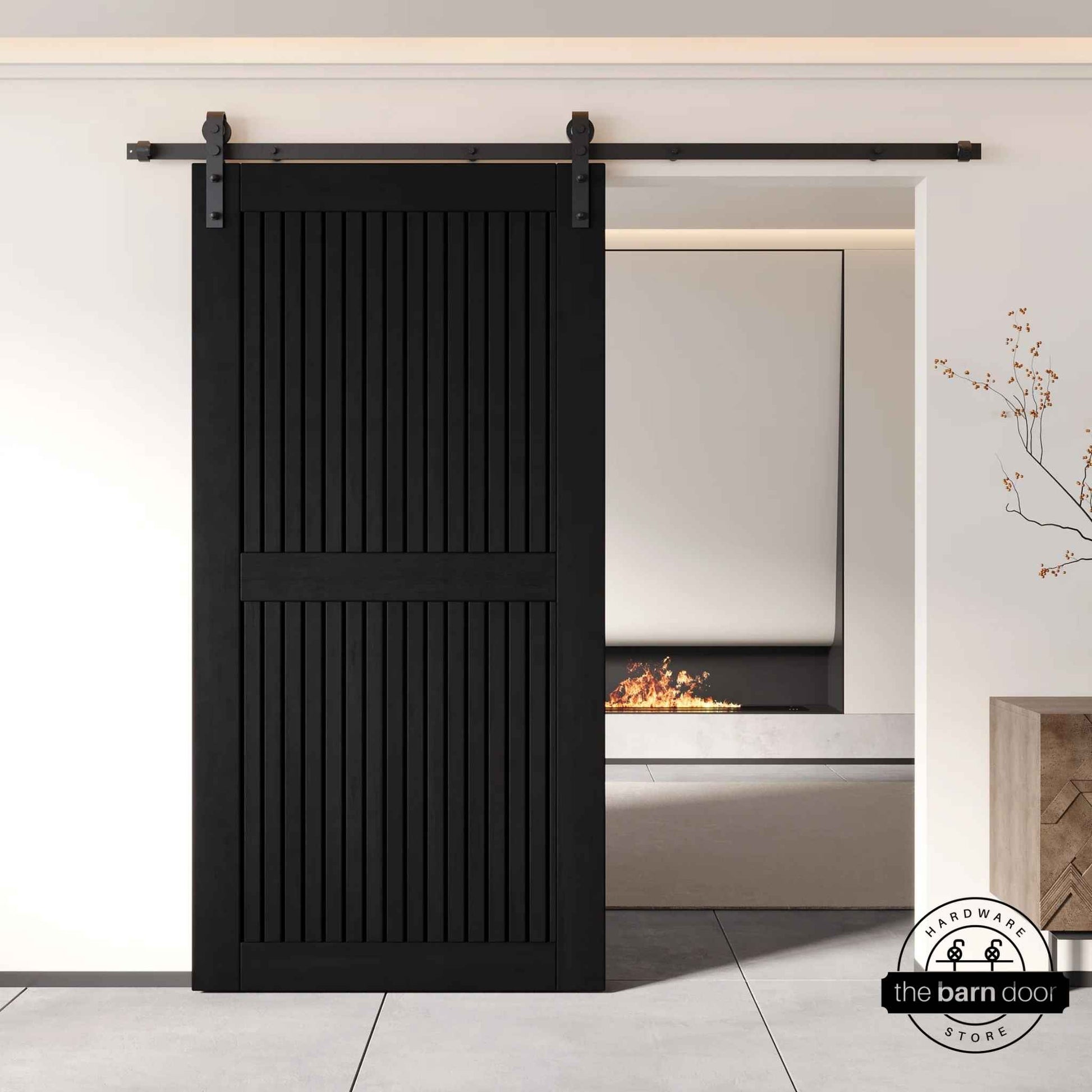 Black Vertical Slat DIY Barn Door