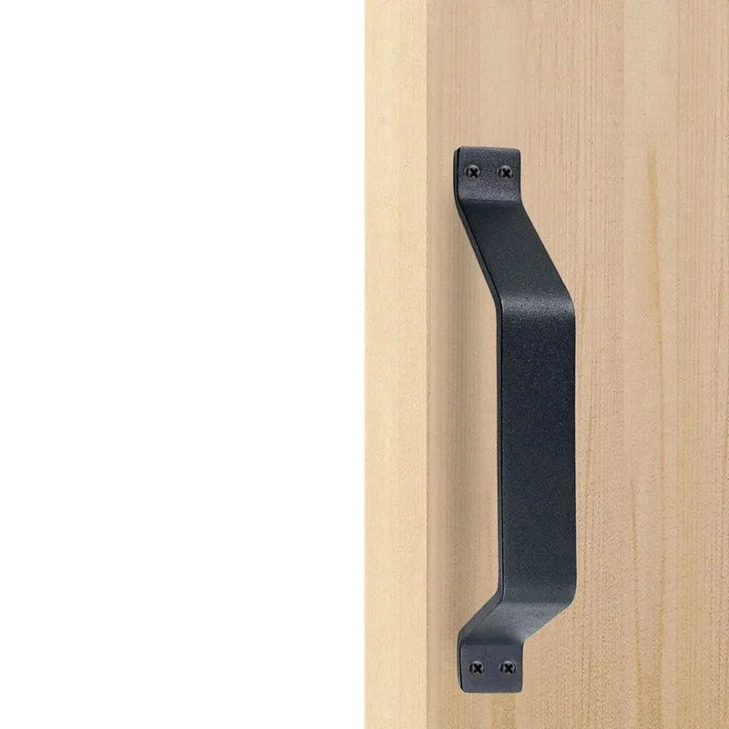 8" Modern Black Barn Door Handle by TBDHS