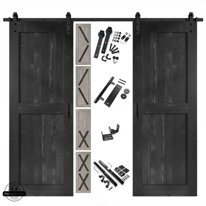 Black Classic Double Barn Door Kit by TBDHS