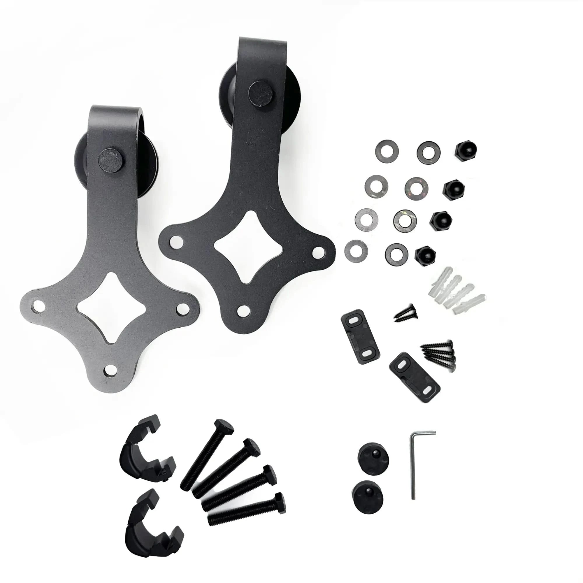 Diamond Barn Door Roller in Black