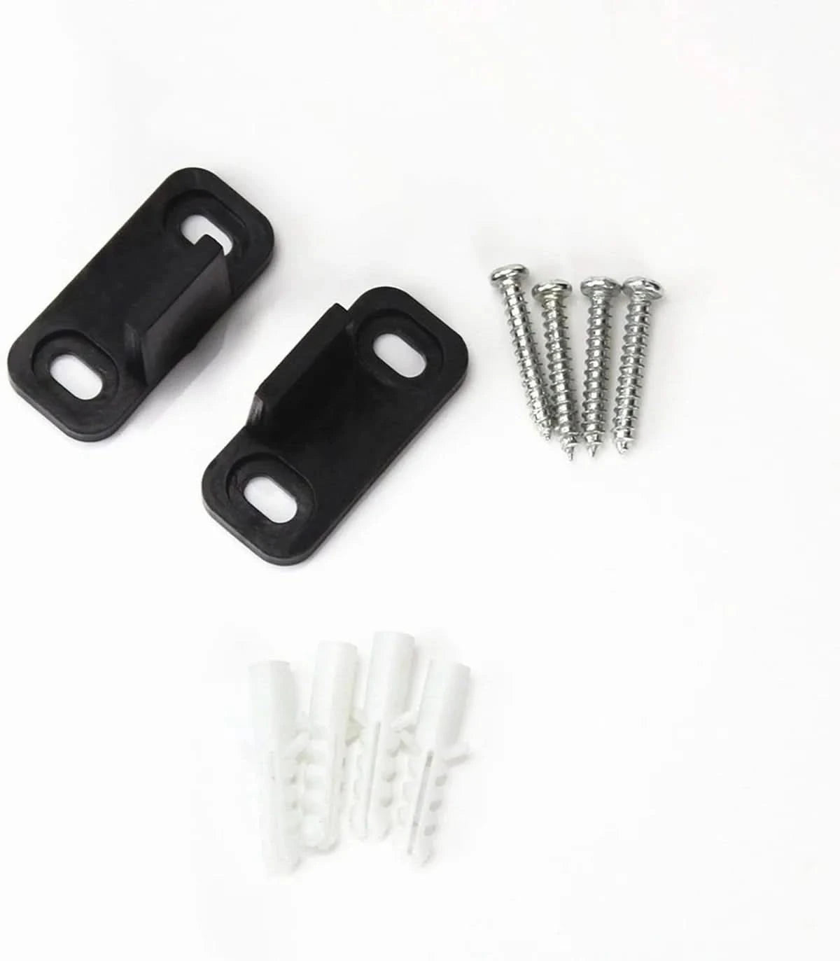 Black Double Clip Floor Mounted Barn Door Guide with Screws and Anchors by TBDHS