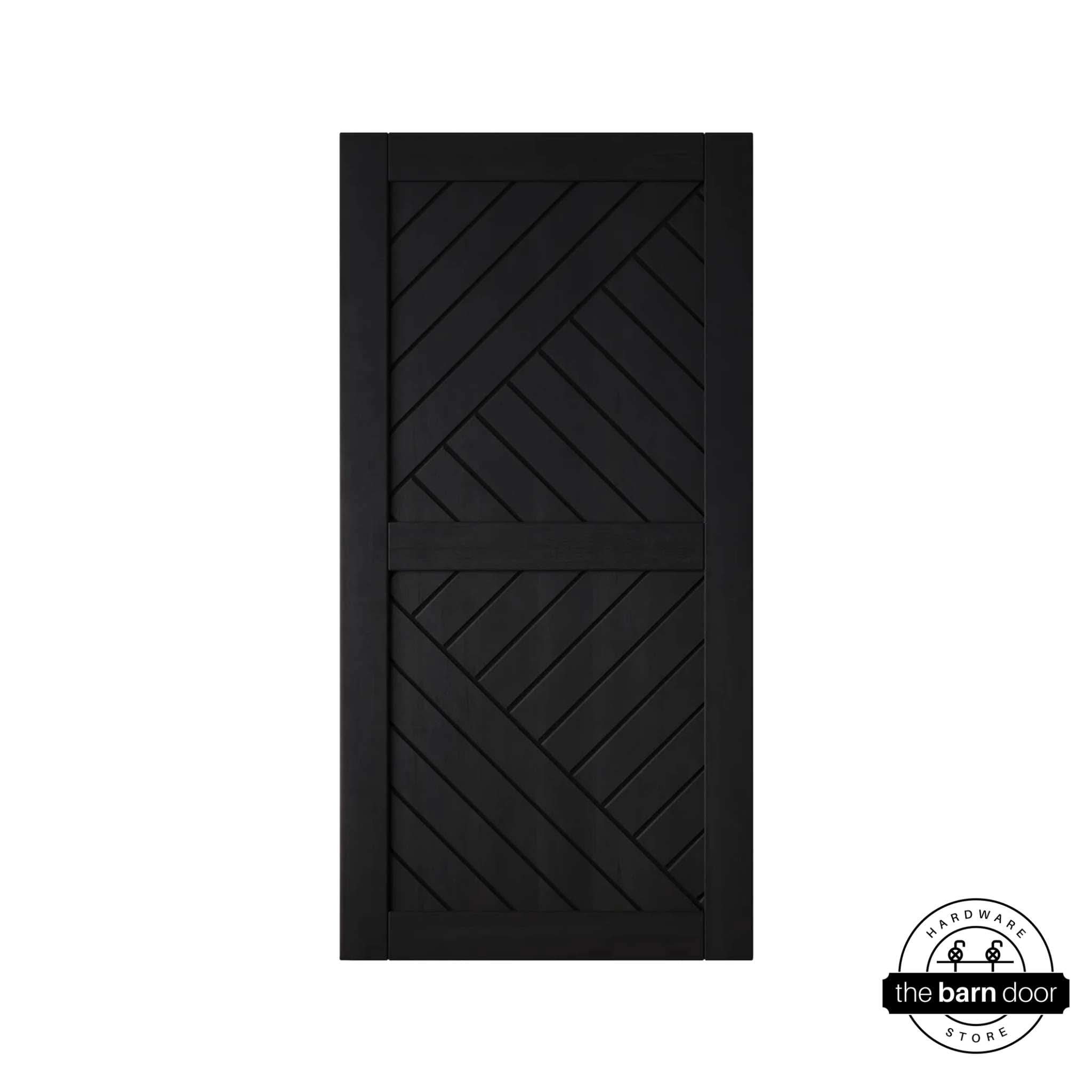 Black Patterned Barn Door