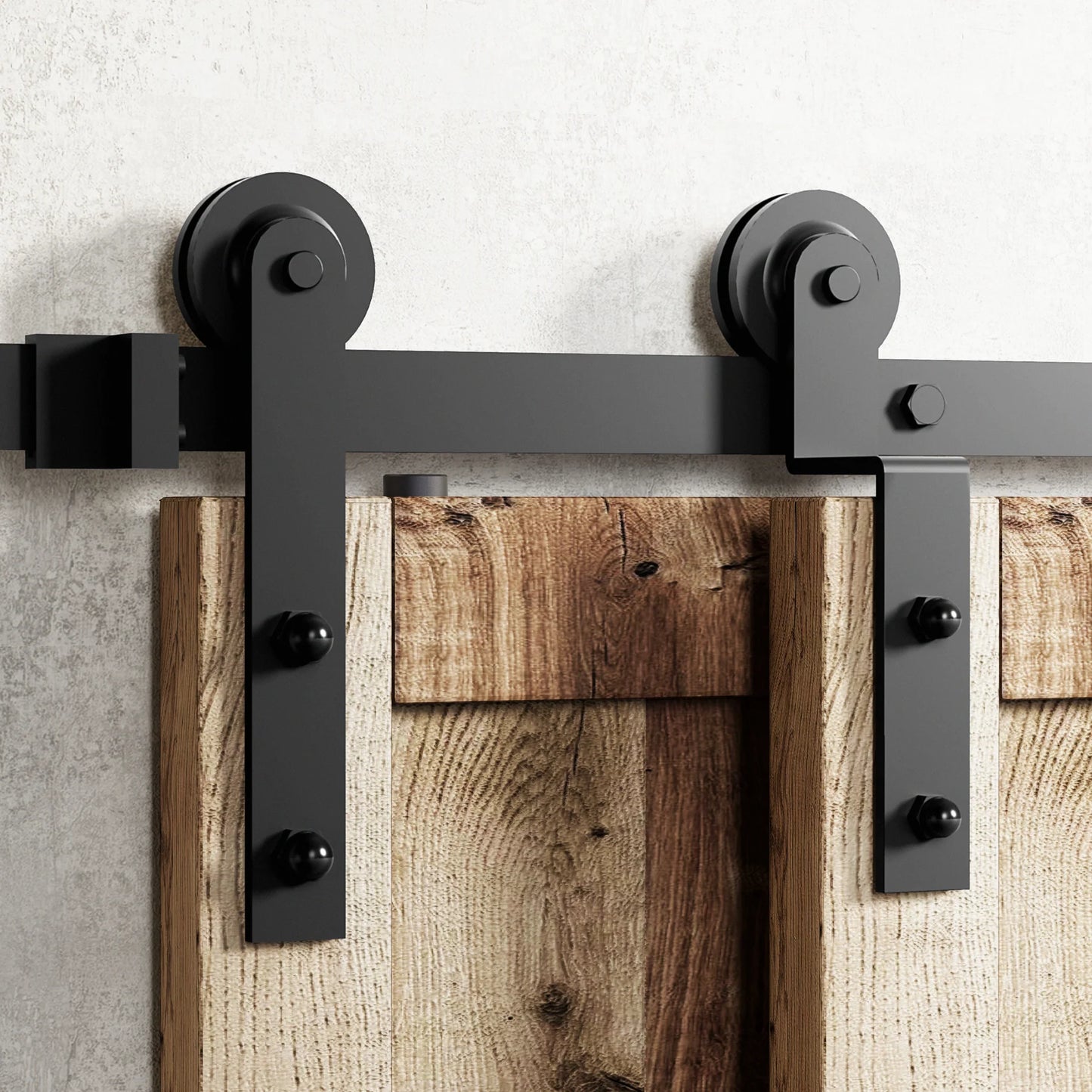 Straight Single Track Bypass Barn Door Hardware