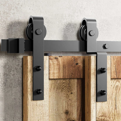 Classic Single Track Bypass Barn Door Hardware