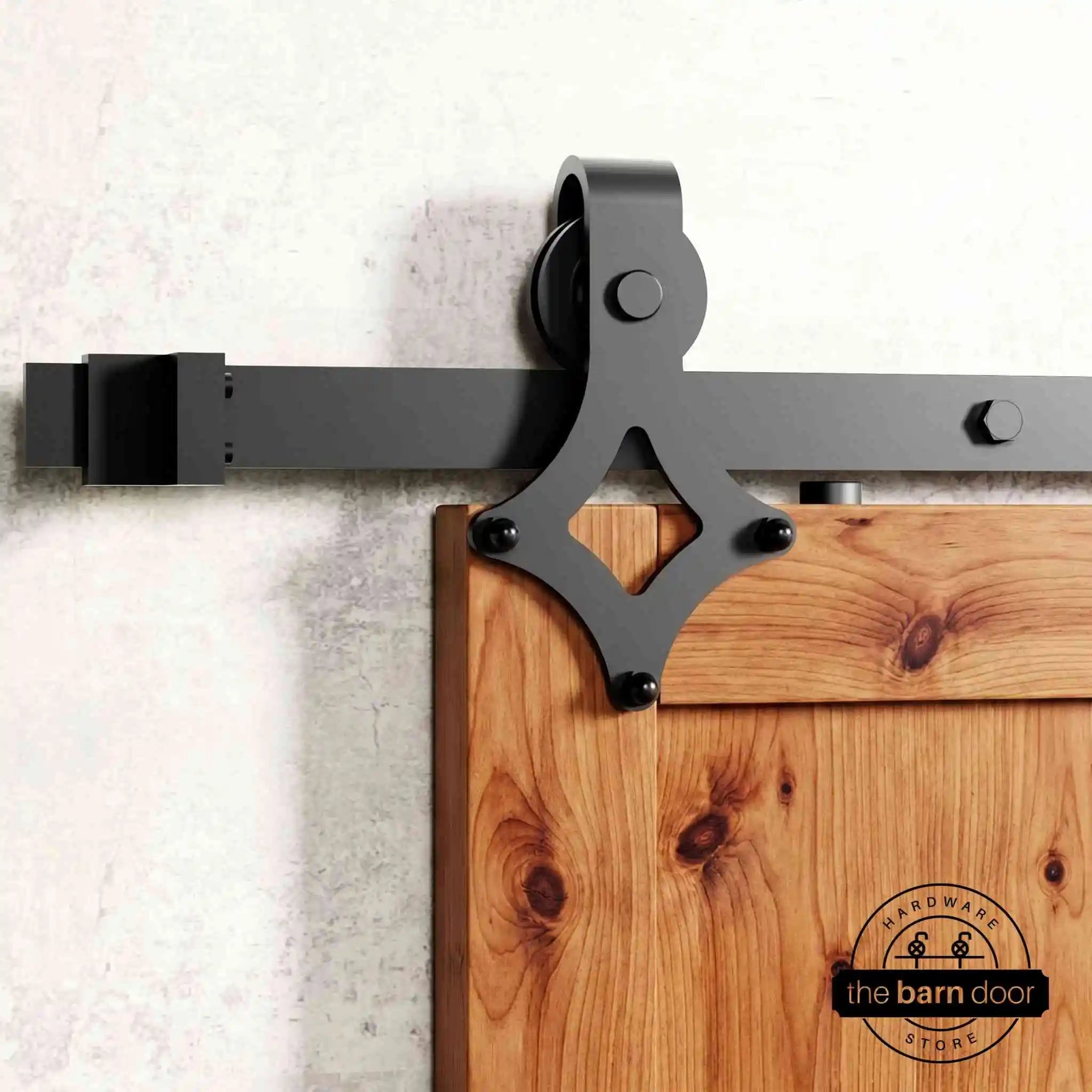 Black Diamond Barn Door Hardware Kit