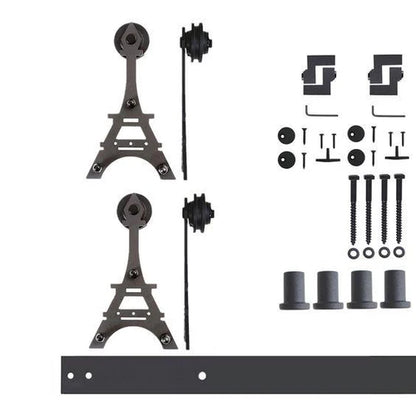 Eiffel Tower Shaped Roller Barn Door Hardware