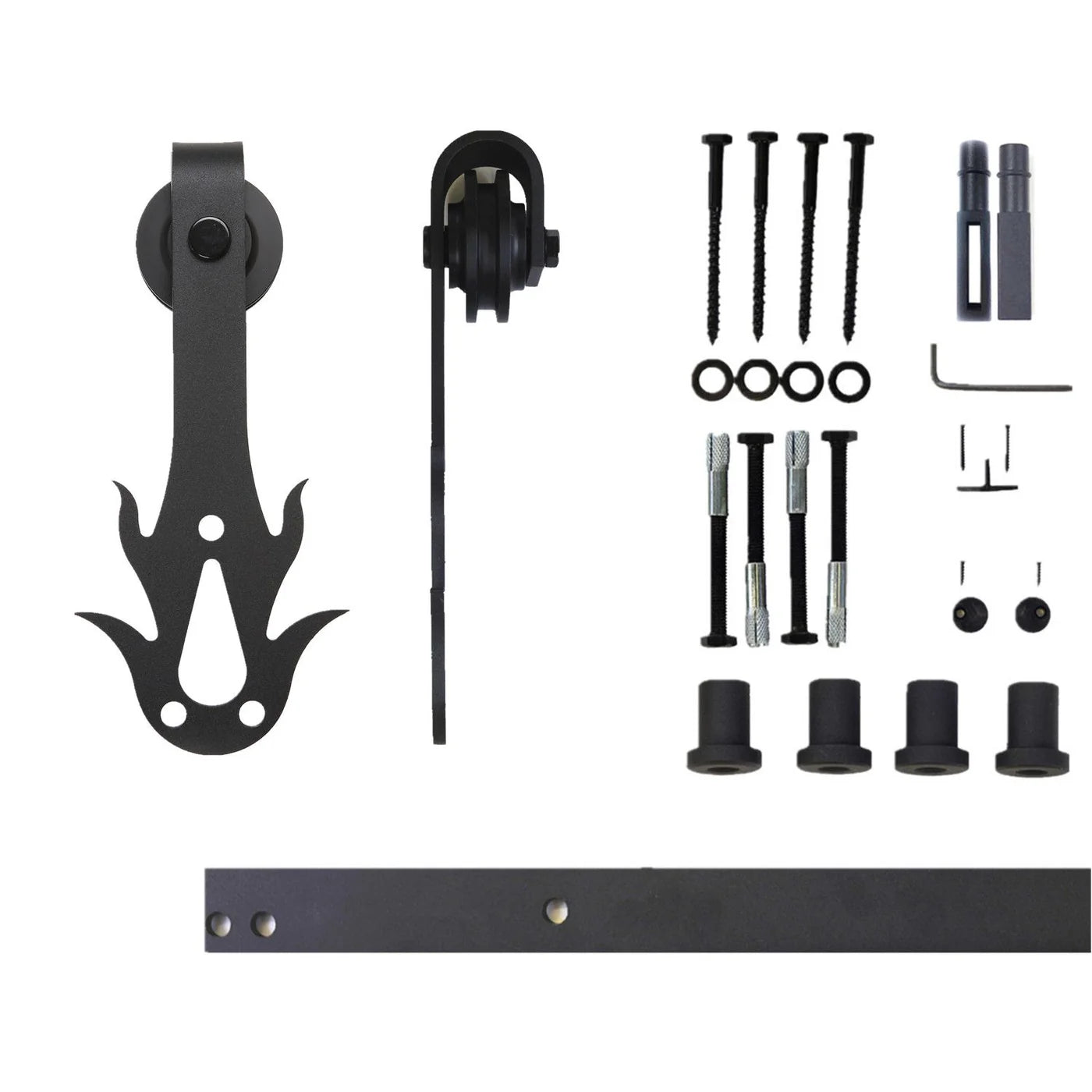 Single Track Barn Door Hardware Kit | Chose Your Design, Length, Finish