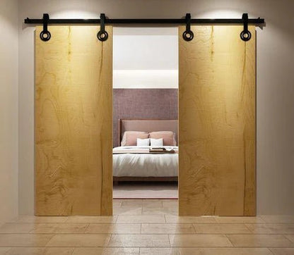 Black Gear Barn Door Hardware