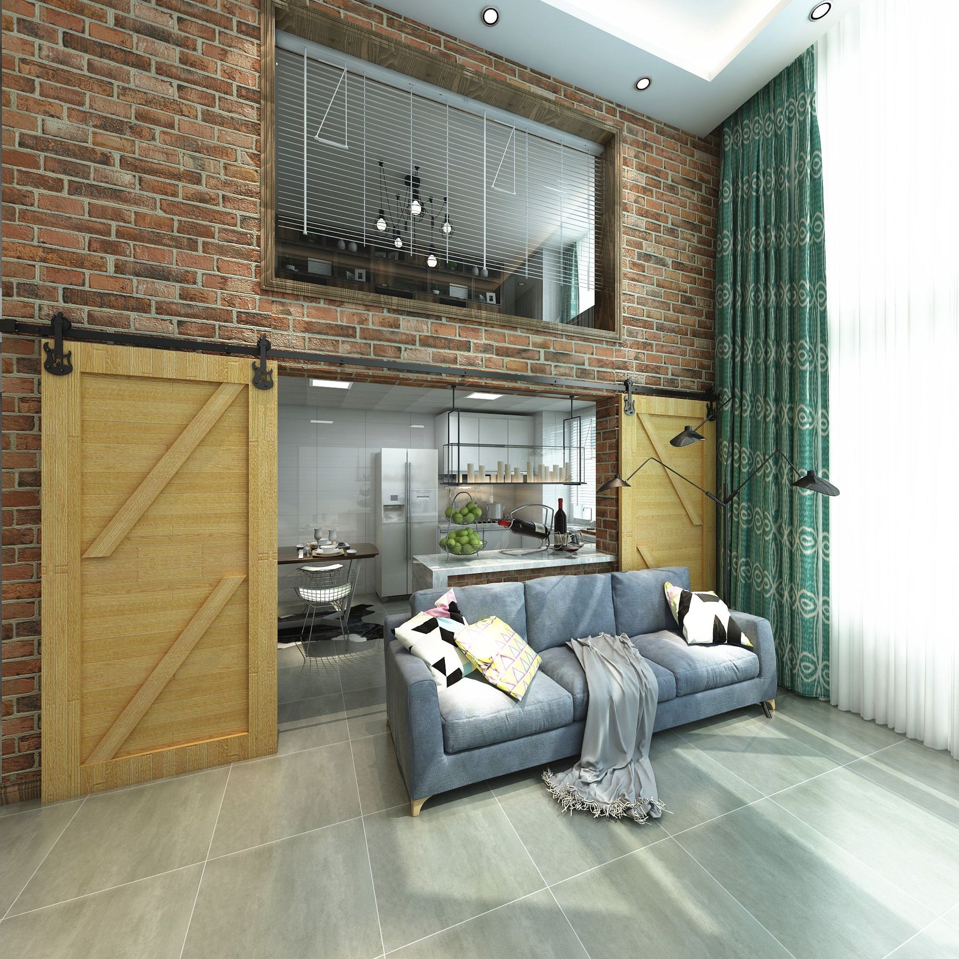 Black Guitar Barn Door Hardware