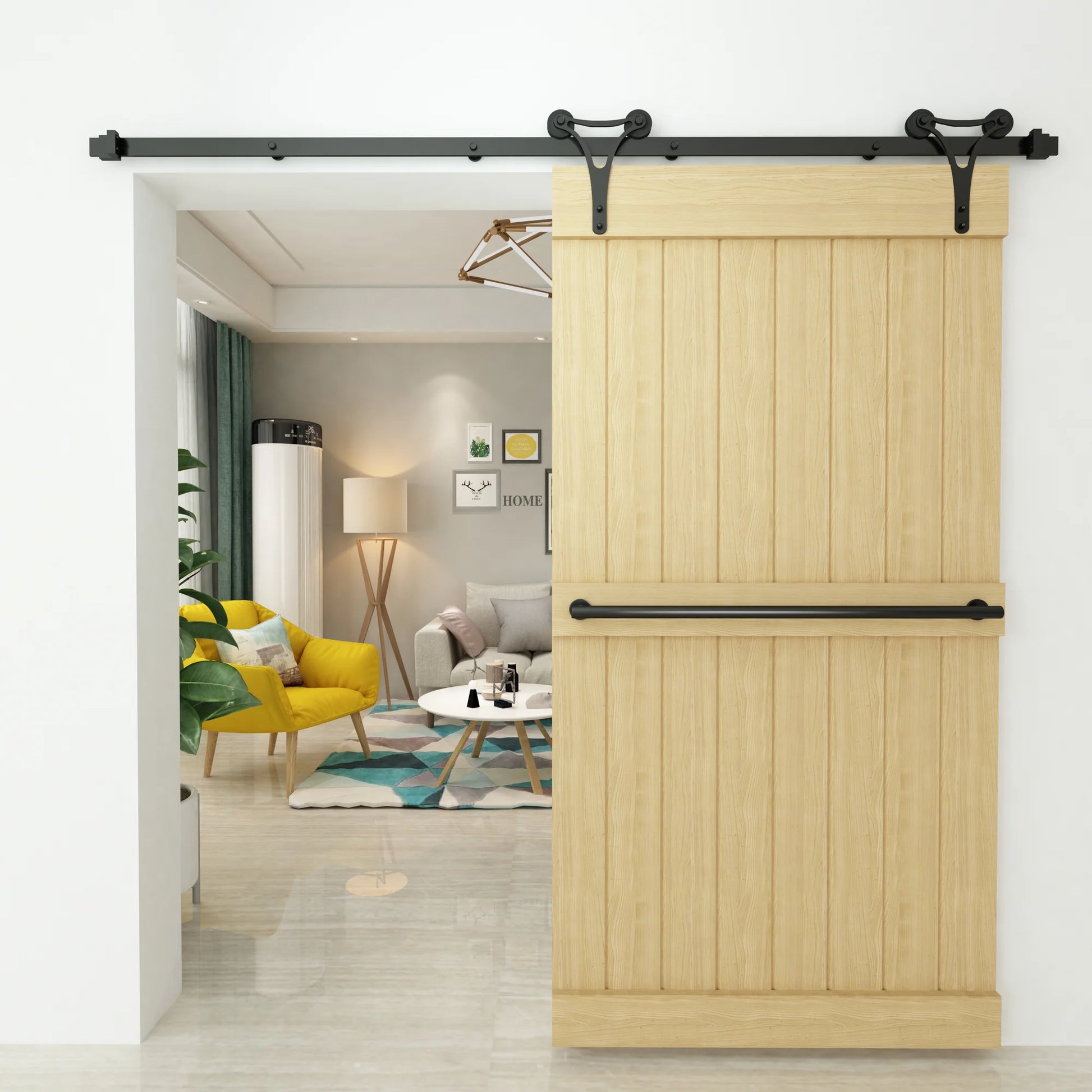Black Horn Barn Door Hardware