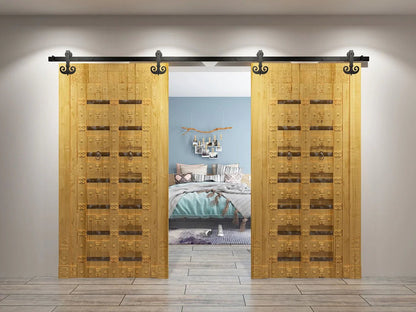 Black Mustache Barn Door Hardware