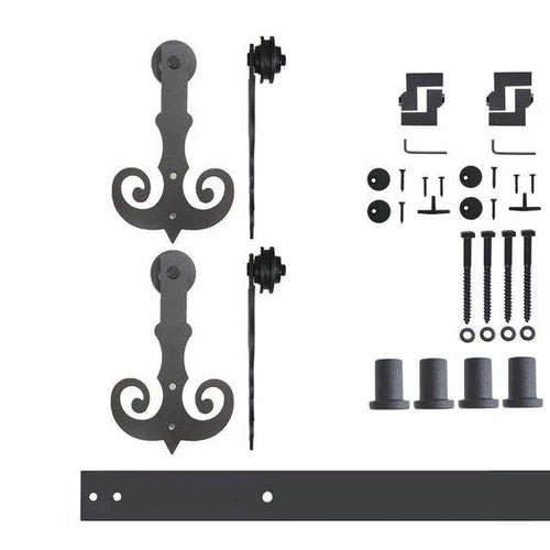 Single Track Barn Door Hardware Kit | Chose Your Design, Length, Finish