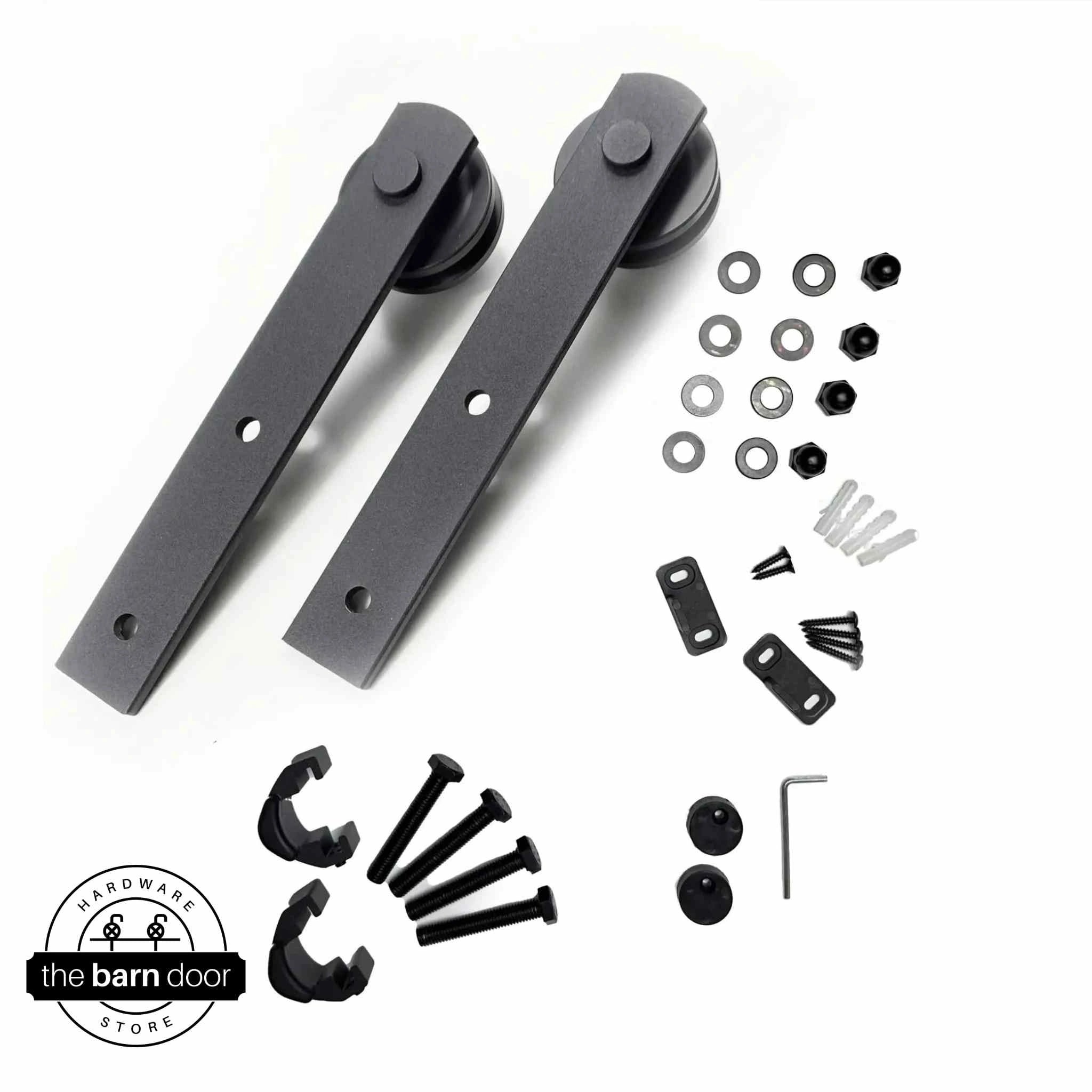 Straight Barn Door Roller in Black