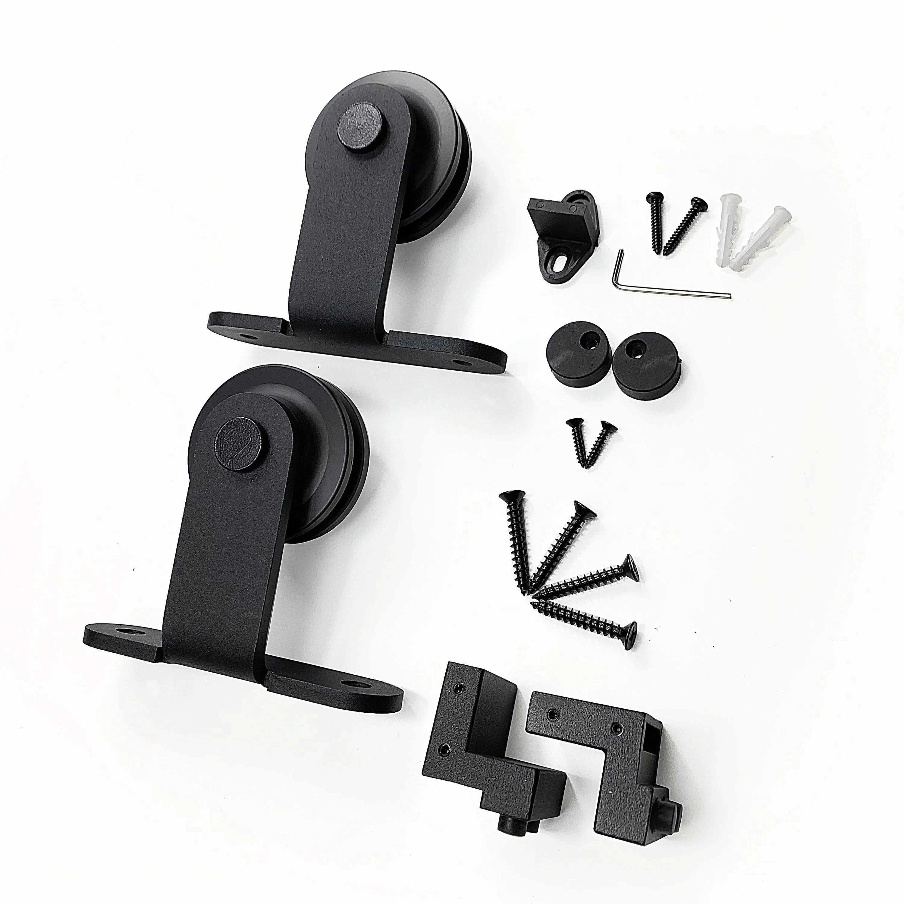 T-Shape Barn Door Roller in Black