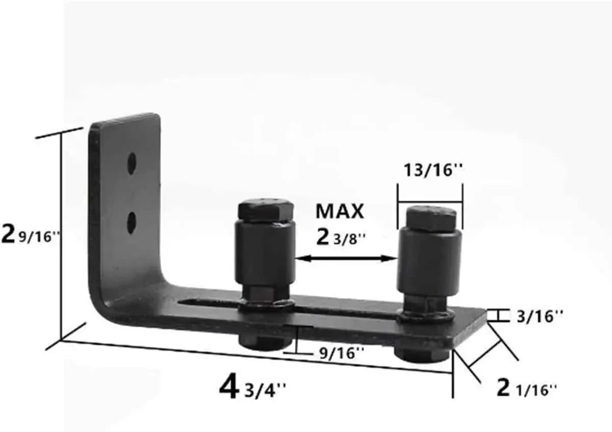 Black Wall Mount Floor Guide Dimensions