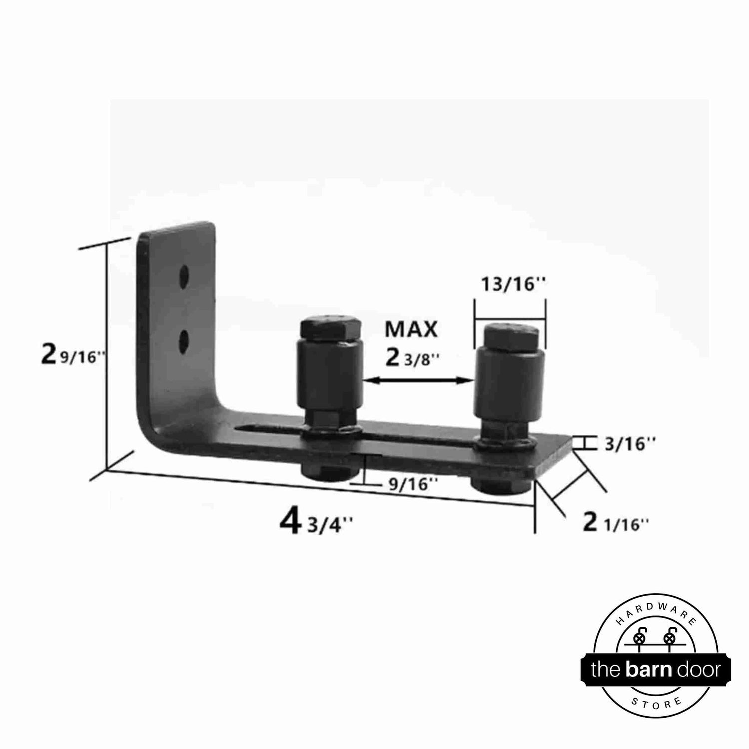Black Wall Mount Floor Guide Dimensions