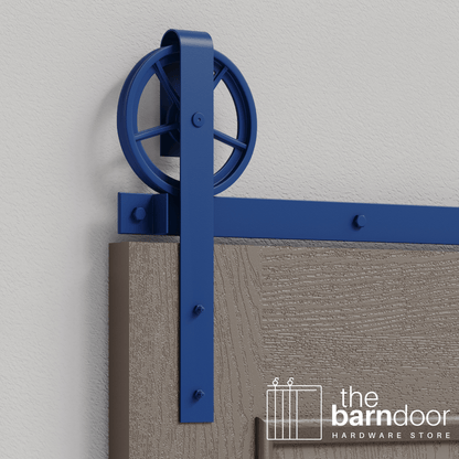 Blue Ribbon Wagon Wheel Heavy Duty Single Track Barn Door Hardware
