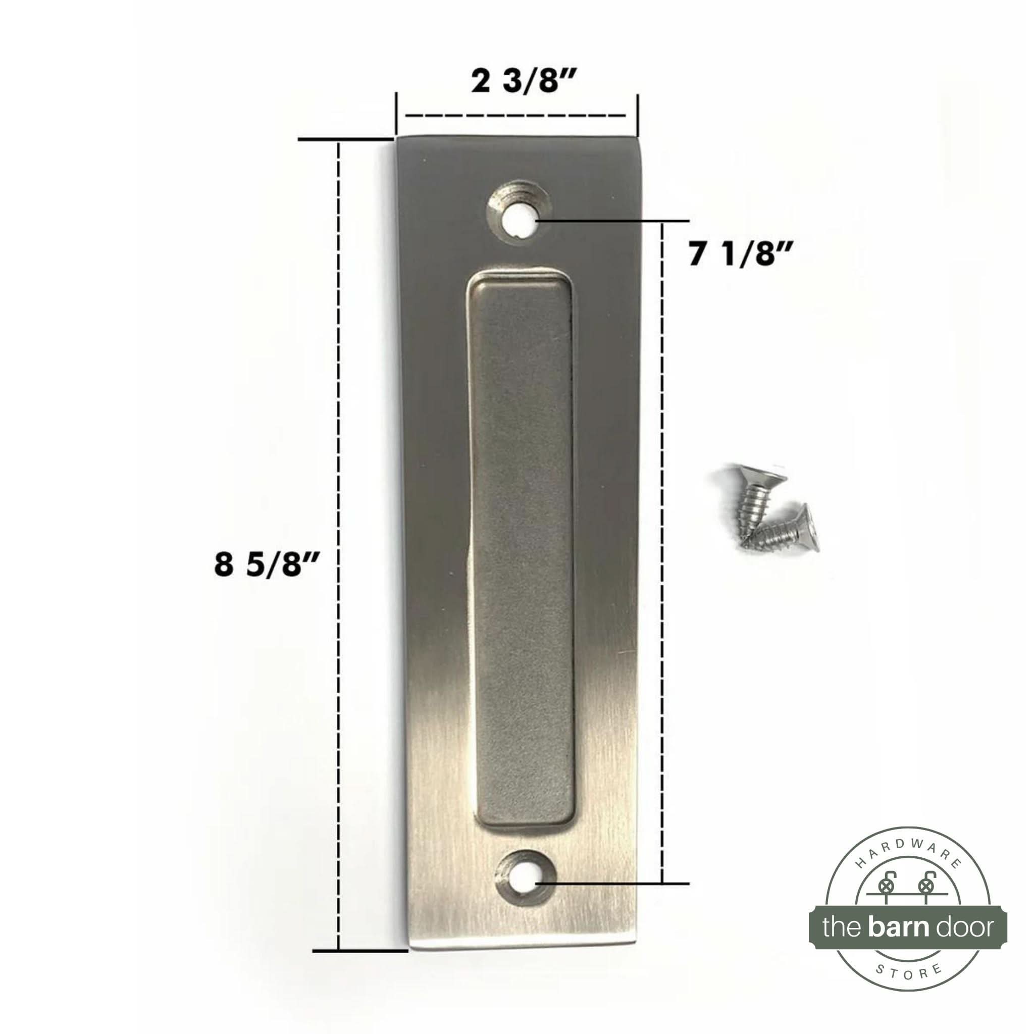 Brushed Nickel Barn Door Flush Pull Dimensions