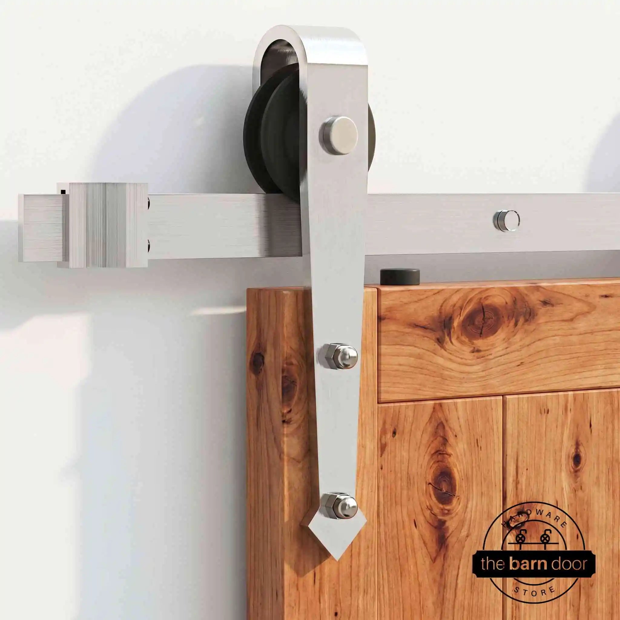 Arrow Brushed Nickel Barn Door Hardware Kit