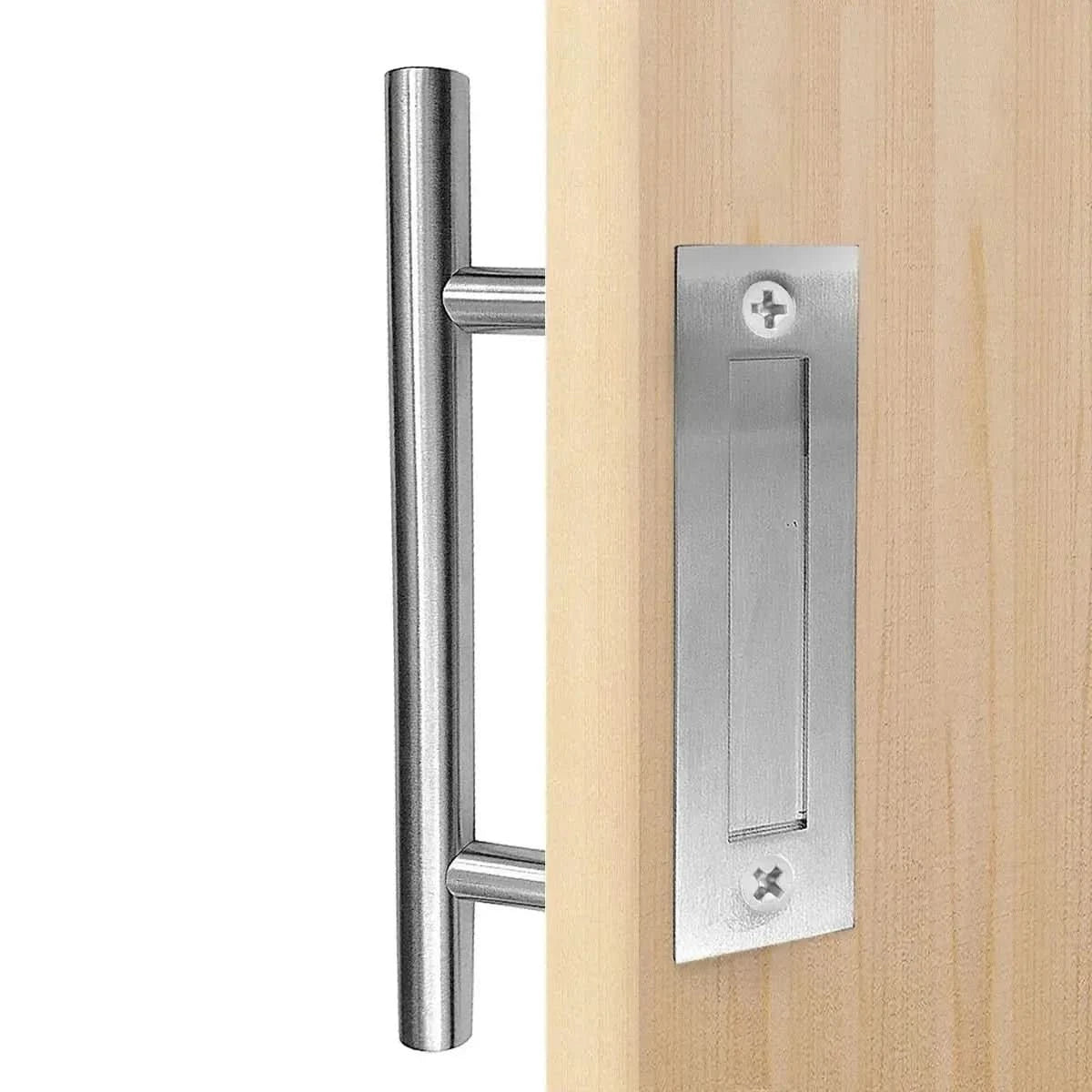 Brushed Nickel Barn Door Handle