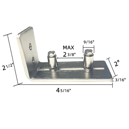 Brushed Nickel Wall Mount Floor Guide Dimensions