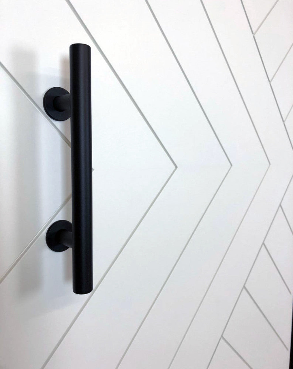 Chevron Arrow Barn Door White