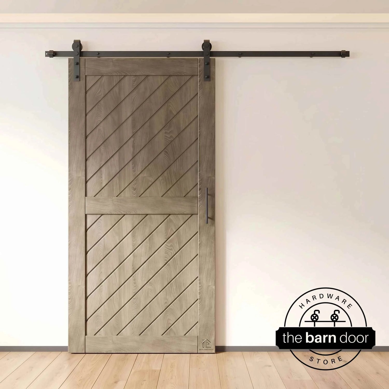 Classic Gray Slanted Barn Door