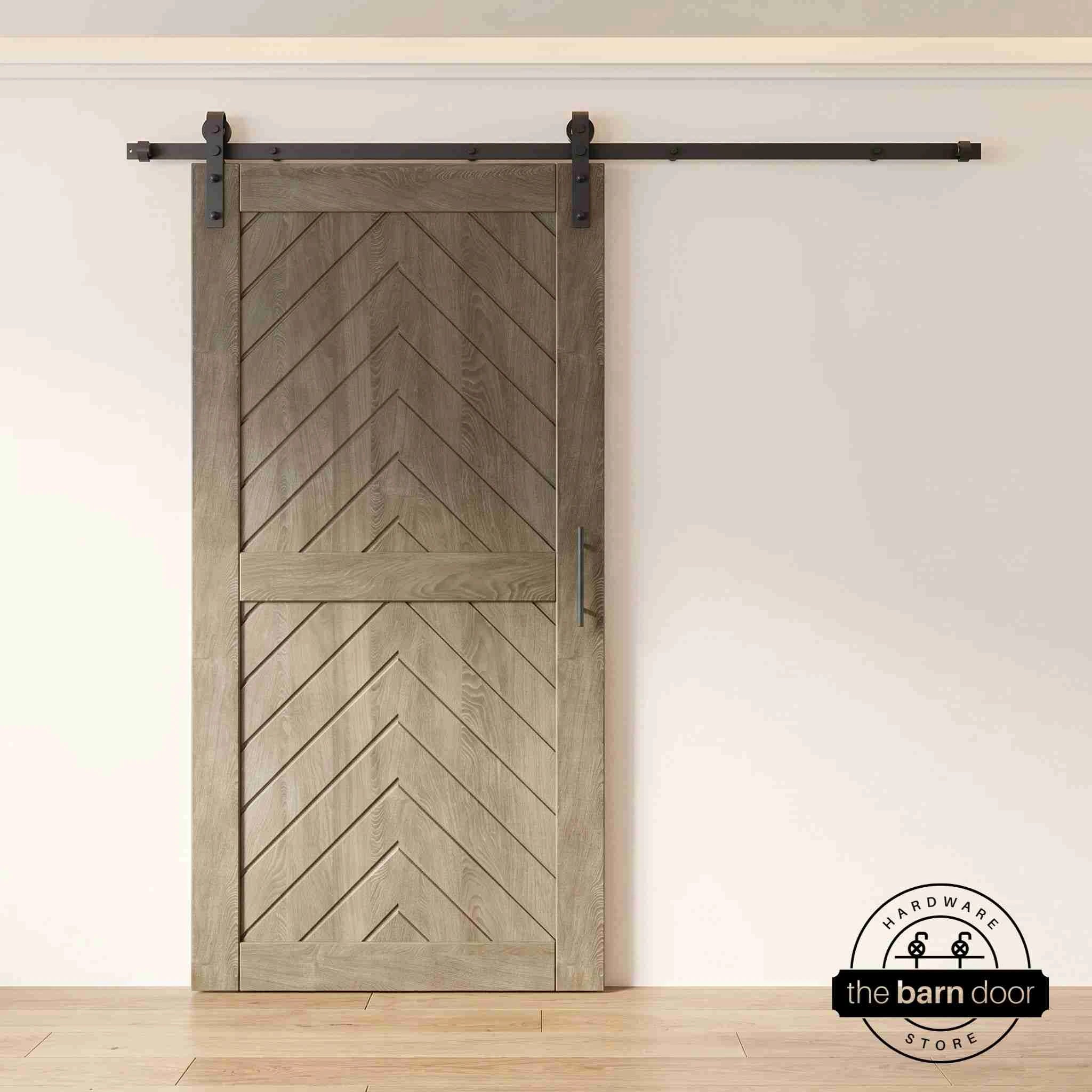 Classic Gray Fishbone Barn Door